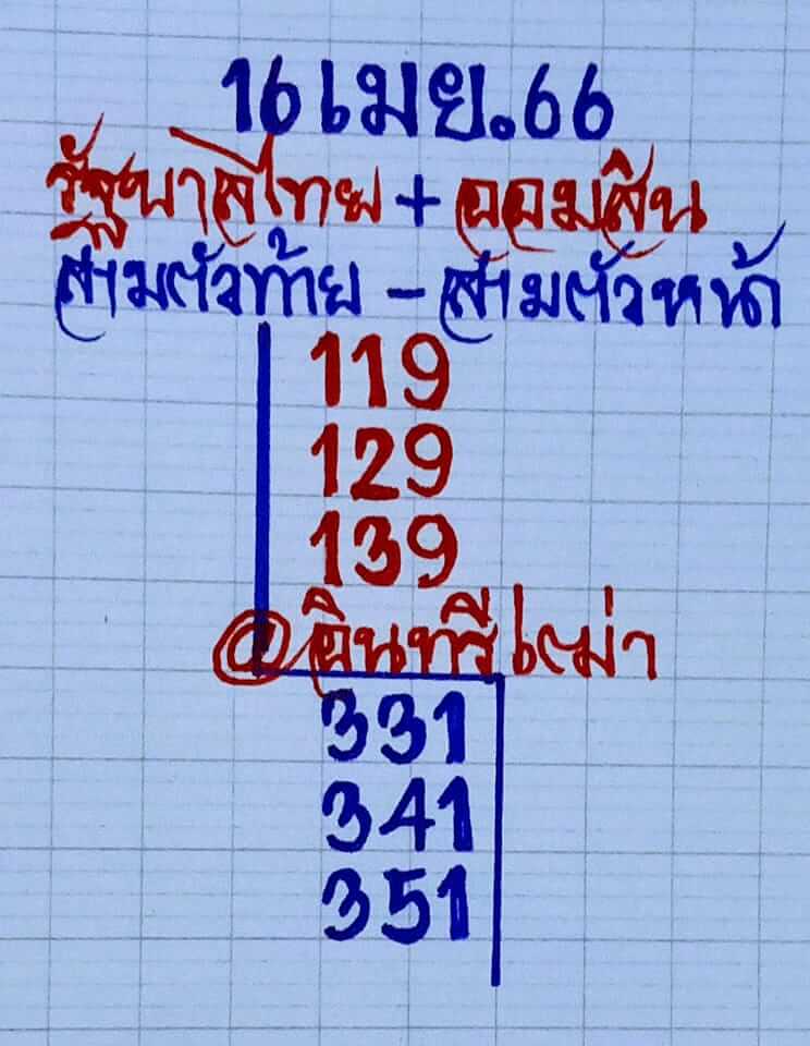 หวยมาแรง อินทรีเฒ่า 16-4-66