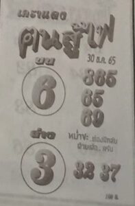เลขหวยฅนสู้ไฟ 1/6/66