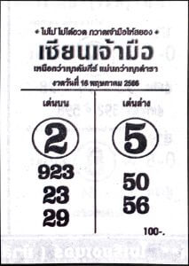 หวยเด็ดเซียนเจ้ามือ 16/5/66