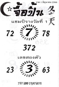 หวยเด็ดจื้อปิ้น 1-6-66