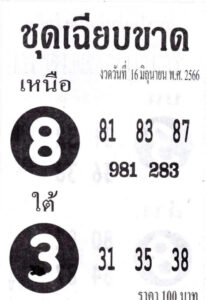 มาแรงหวยชุดเฉียบขาด 16-6-66