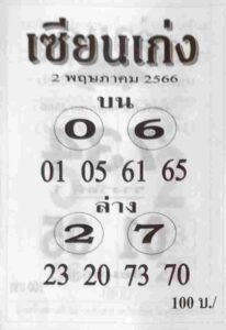 มาแรงหวยเซียนเก่ง 16-6-66