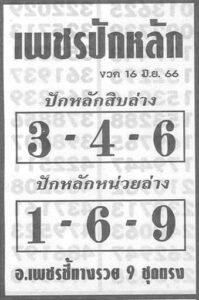 มาแรงหวยเพชรปักหลัก 16-6-66