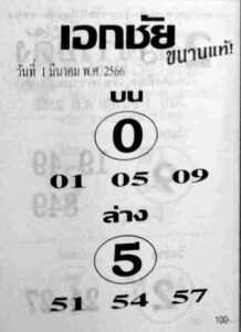 มาแรงหวยเอกชัย 16-6-66