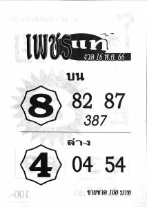 รวยแน่หวยเพชรแท้ 1-7-66