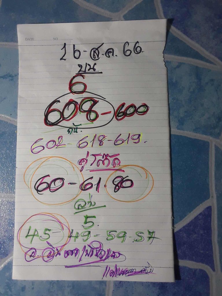 หวยไทย อาจารย์อินตา 1/9/66
