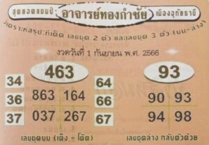 หวยไทย ทองกำชัย 16/2/67