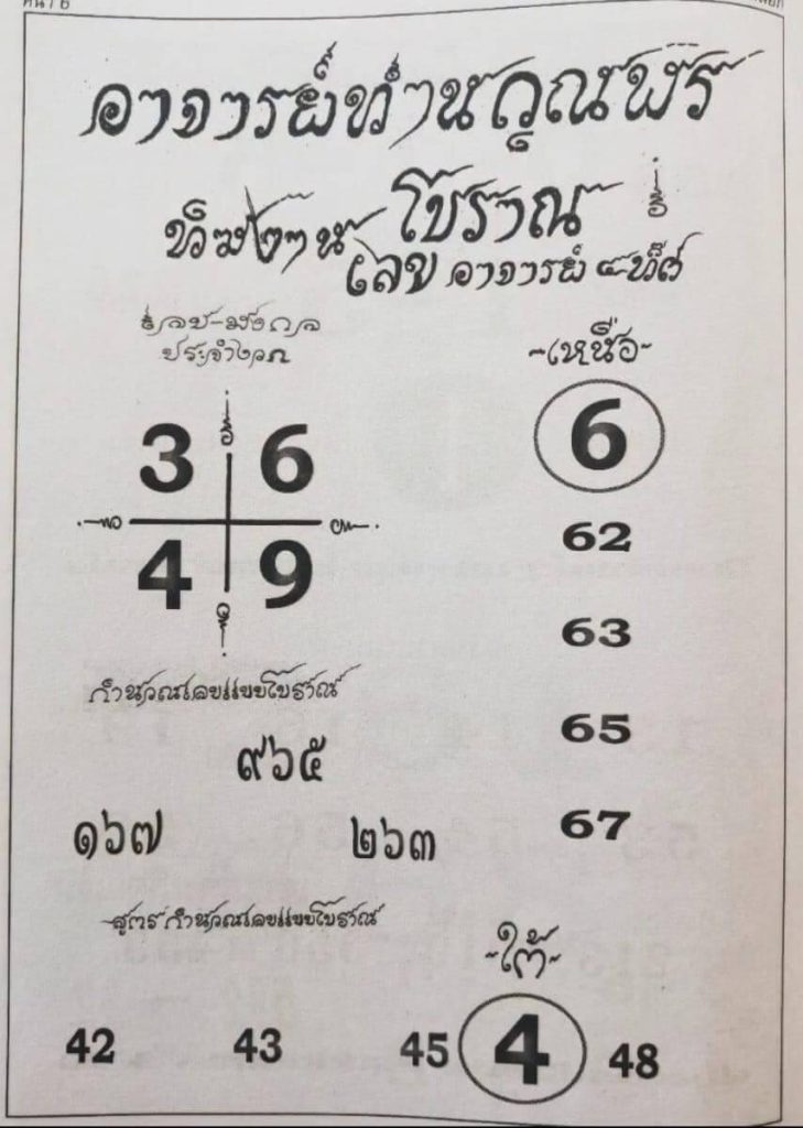 หวยไทย ท่านวุณฬร 16/2/67